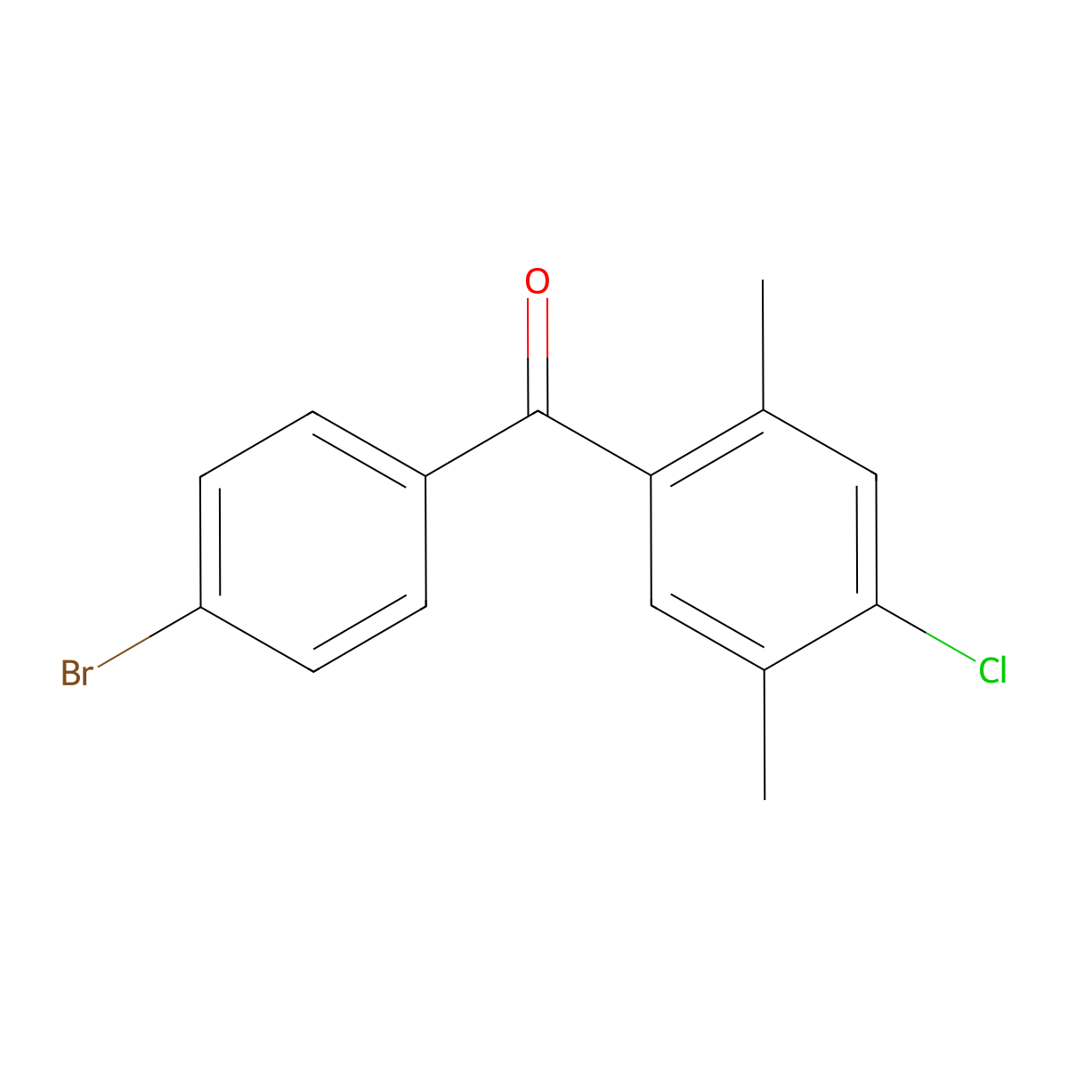 Methanone, (4-bromophenyl)(4-chloro-2,5-dimethylphenyl)- molecular structure, CAS 1316852-67-1