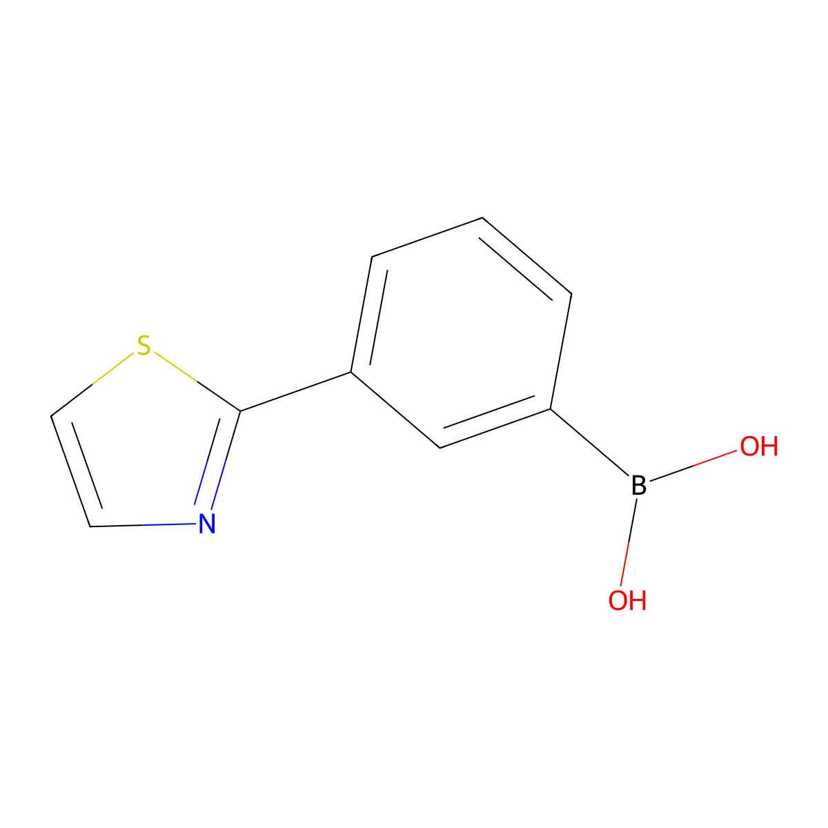 3-(1,3-Thiazol-2-yl)phenylboronic acid molecular structure, CAS 1316856-96-8