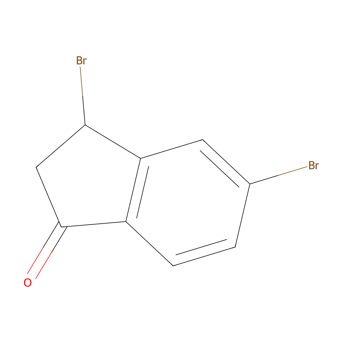 3,5-Dibromo-2,3-dihydro-1H-inden-1-one molecular structure, CAS 1316857-41-6