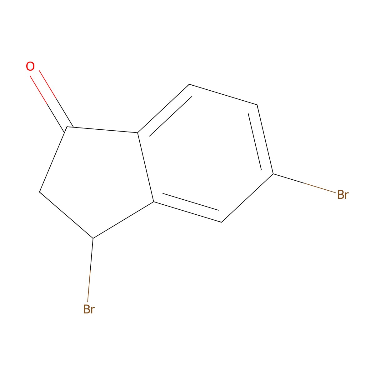 3,5-Dibromo-2,3-dihydro-1H-inden-1-one molecular structure, CAS 1316857-41-6