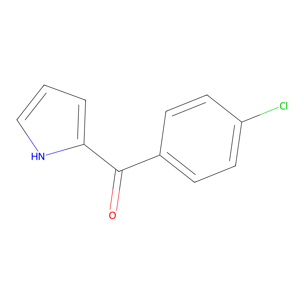 4-Chlorophenyl 2-pyrrolyl ketone molecular structure, CAS 13169-71-6