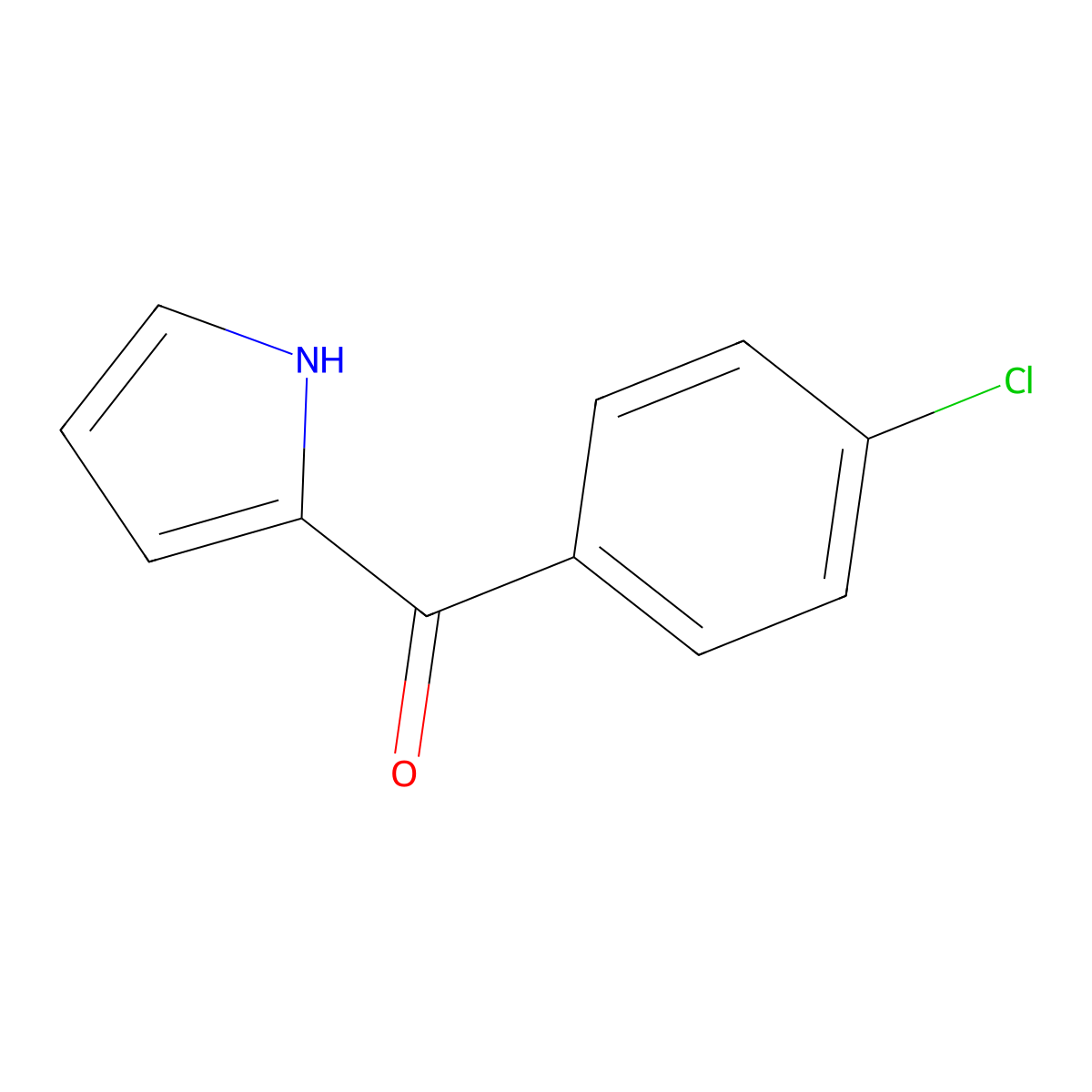 4-Chlorophenyl 2-pyrrolyl ketone molecular structure, CAS 13169-71-6