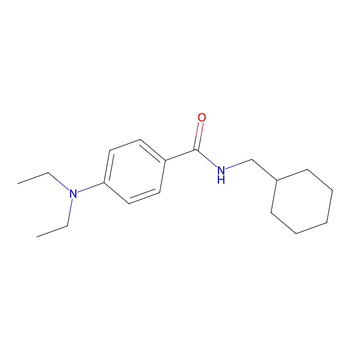 Benzamide, N-(cyclohexylmethyl)-4-(diethylamino)- molecular structure, CAS 1316960-06-1