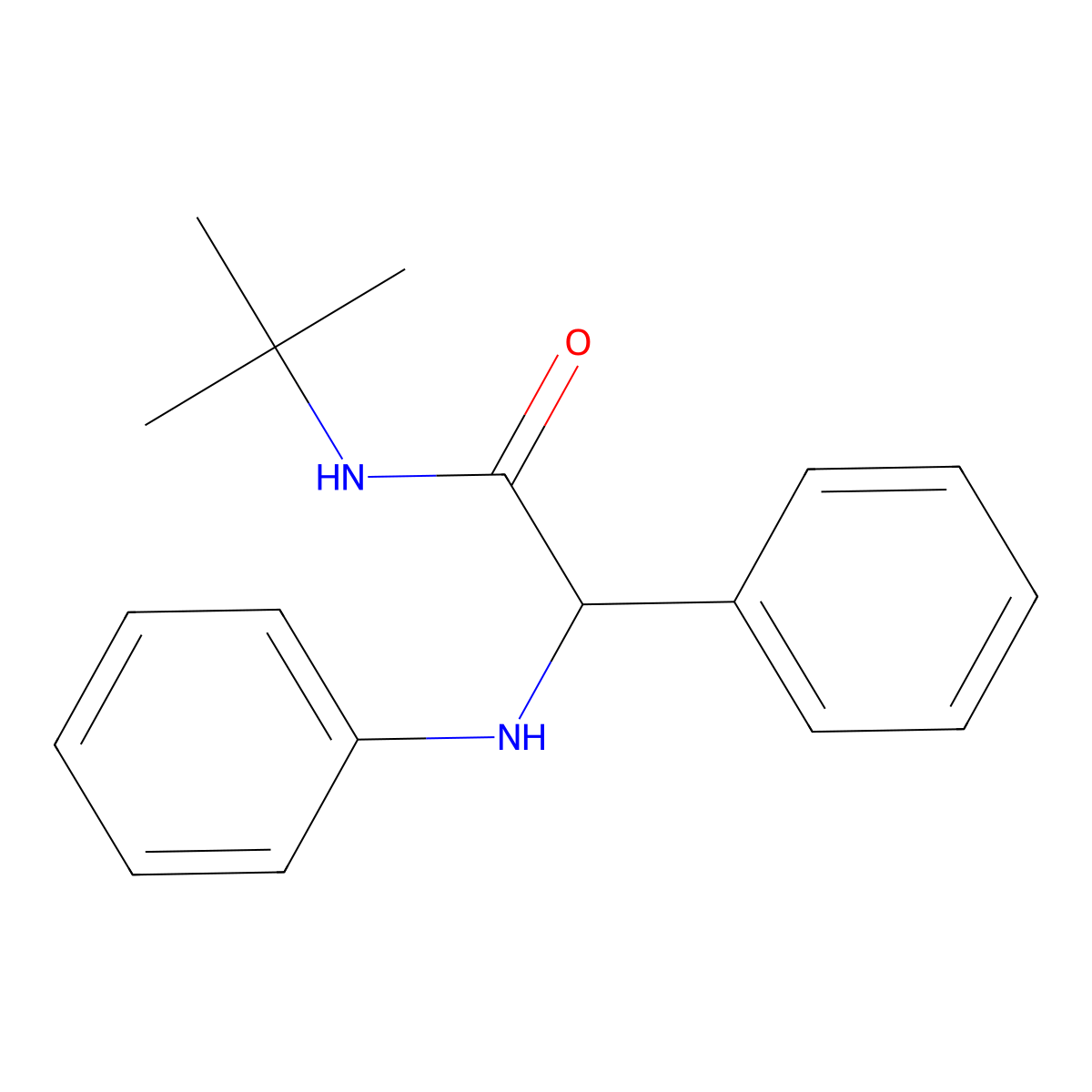 N-tert-Butyl-2-phenyl-2-(phenylamino)acetamide molecular structure, CAS 131699-28-0