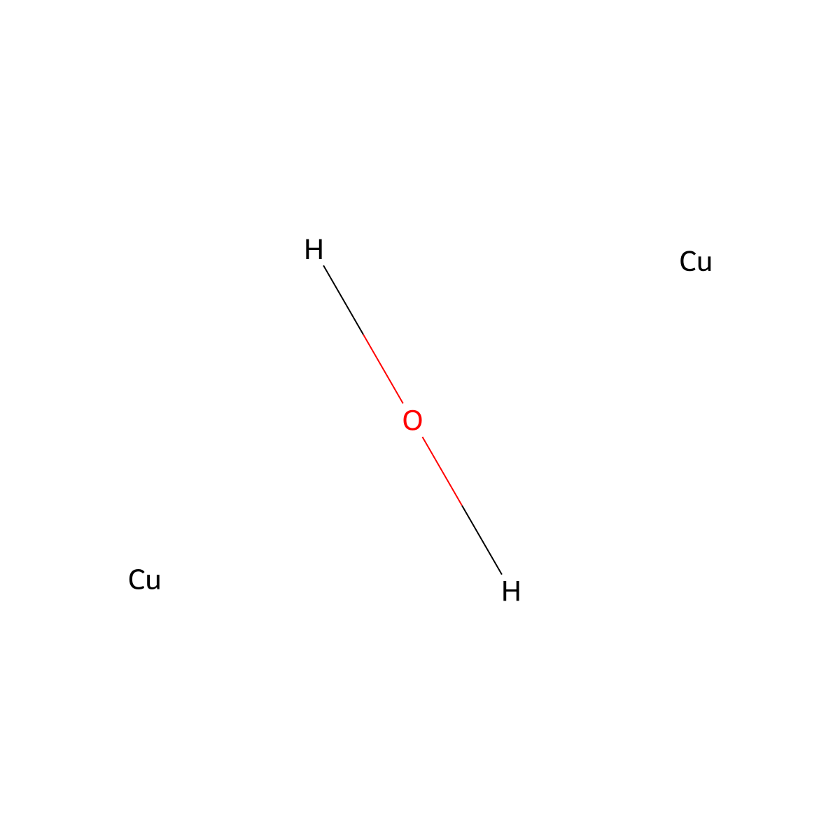 Dicopper oxide molecular structure, CAS 1317-39-1