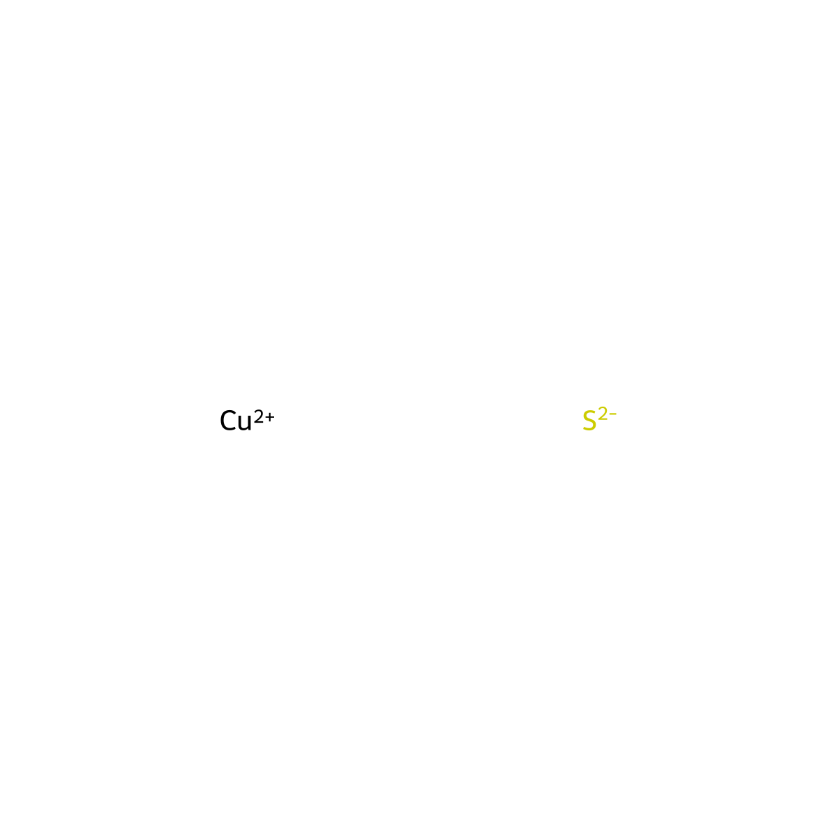 Copper sulfide (CuS) molecular structure, CAS 1317-40-4