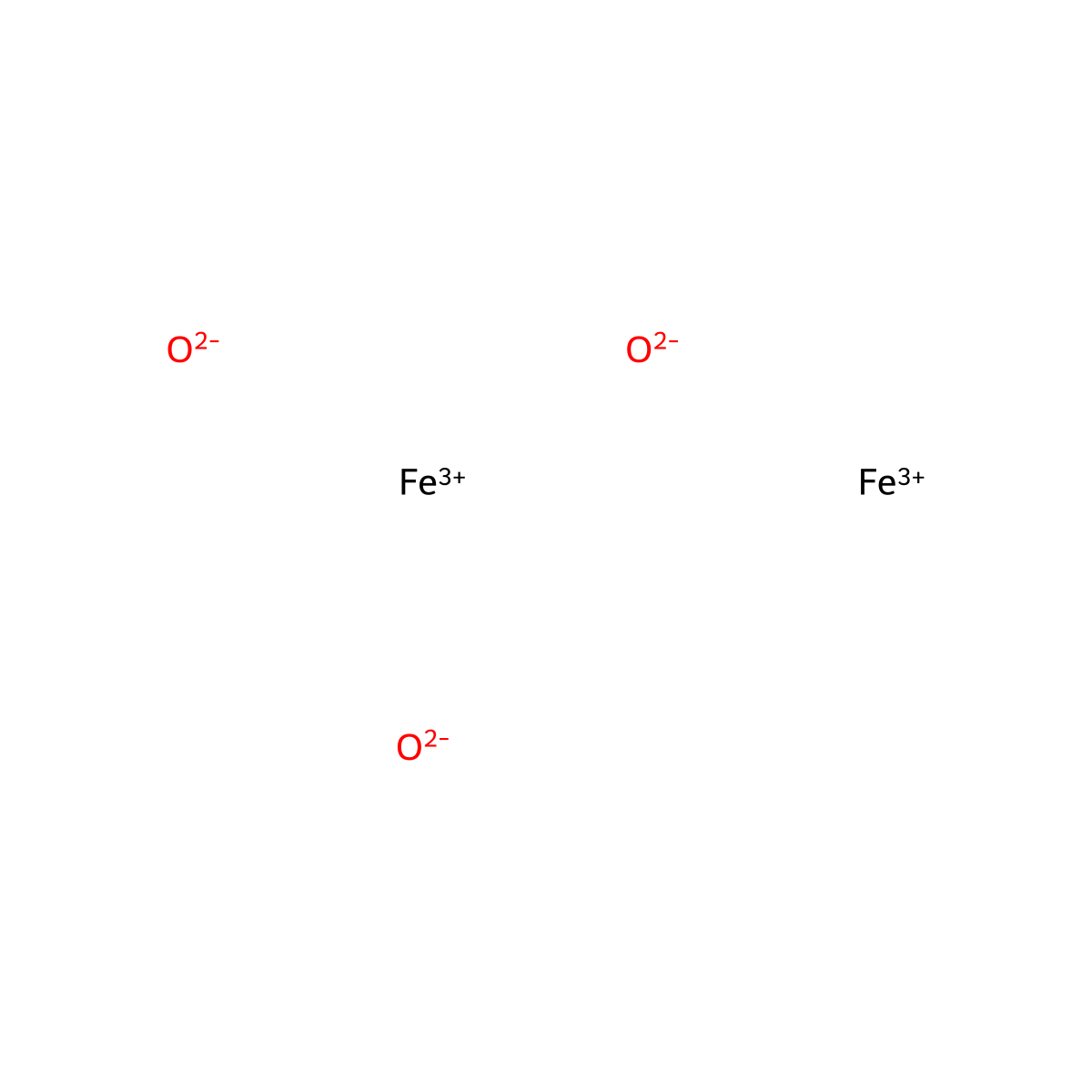 Hematite (Fe2O3) molecular structure, CAS 1317-60-8