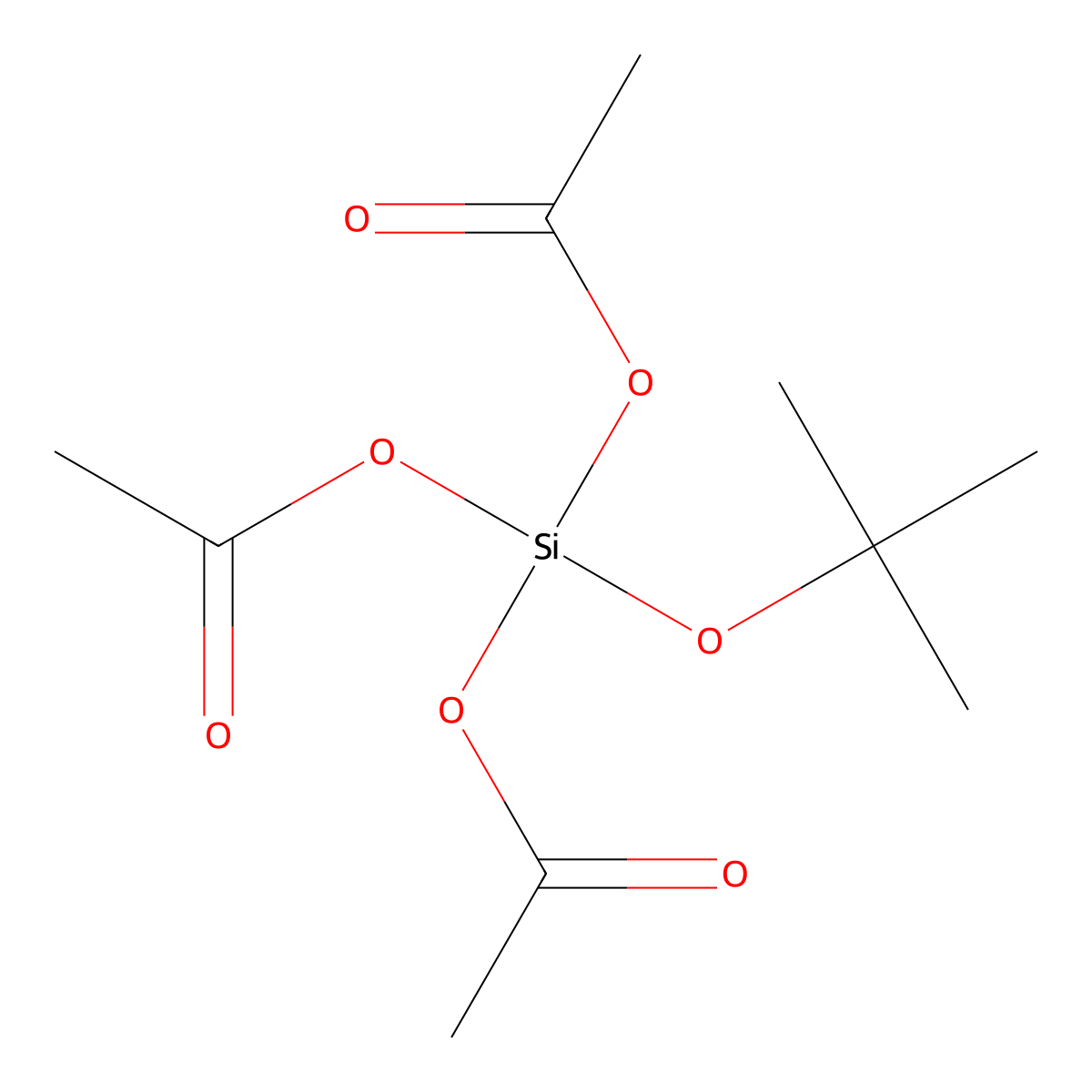 Acetic acid, 1,1',1''-trianhydride with silicic acid (H4SiO4) mono(1,1-dimethylethyl) ester molecular structure, CAS 13170-22-4