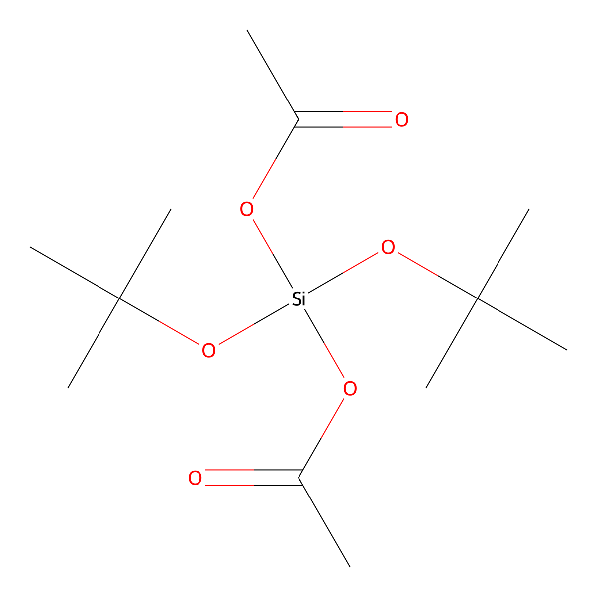 Di-tert-butoxydiacetoxysilane molecular structure, CAS 13170-23-5