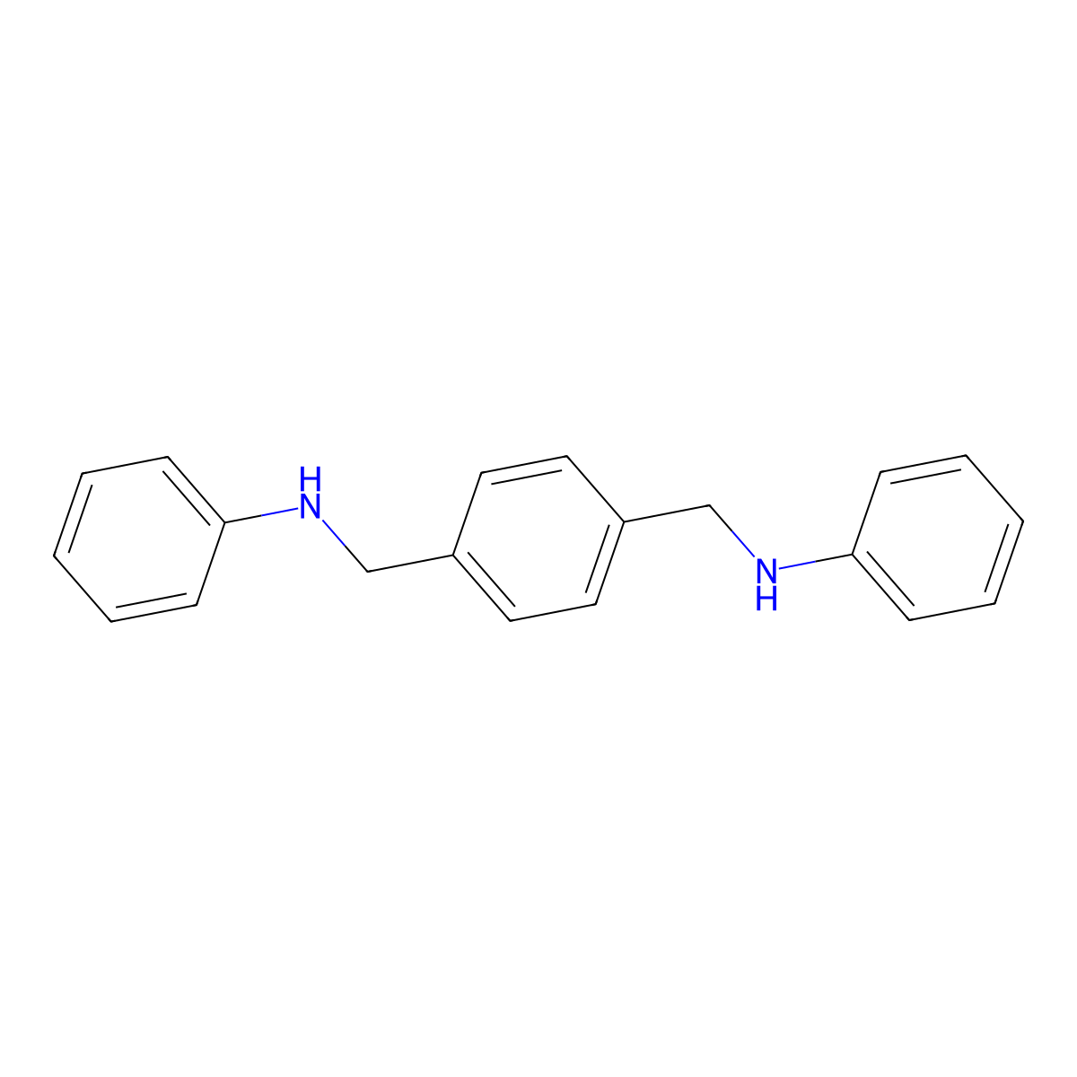 alpha,alpha'-Dianilino-p-xylene molecular structure, CAS 13170-62-2
