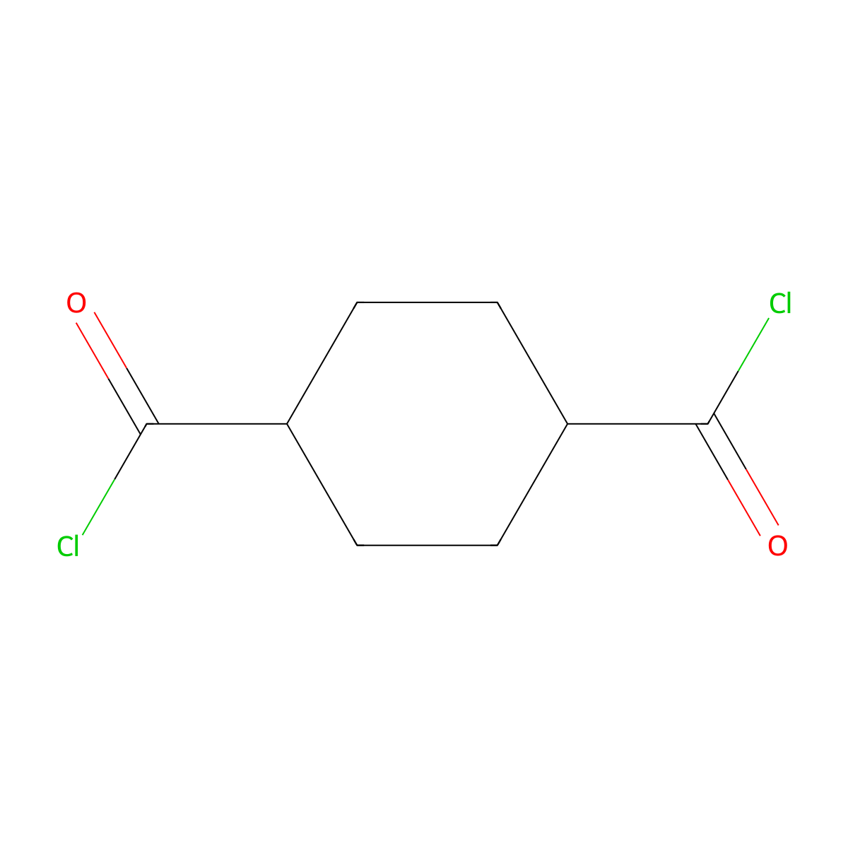 1,4-Cyclohexanedicarbonyl dichloride molecular structure, CAS 13170-66-6