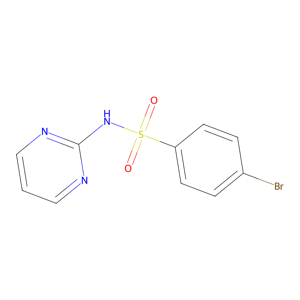 4-bromo-N-(2-pyrimidinyl)benzene-sulfonamide molecular structure, CAS 131700-63-5