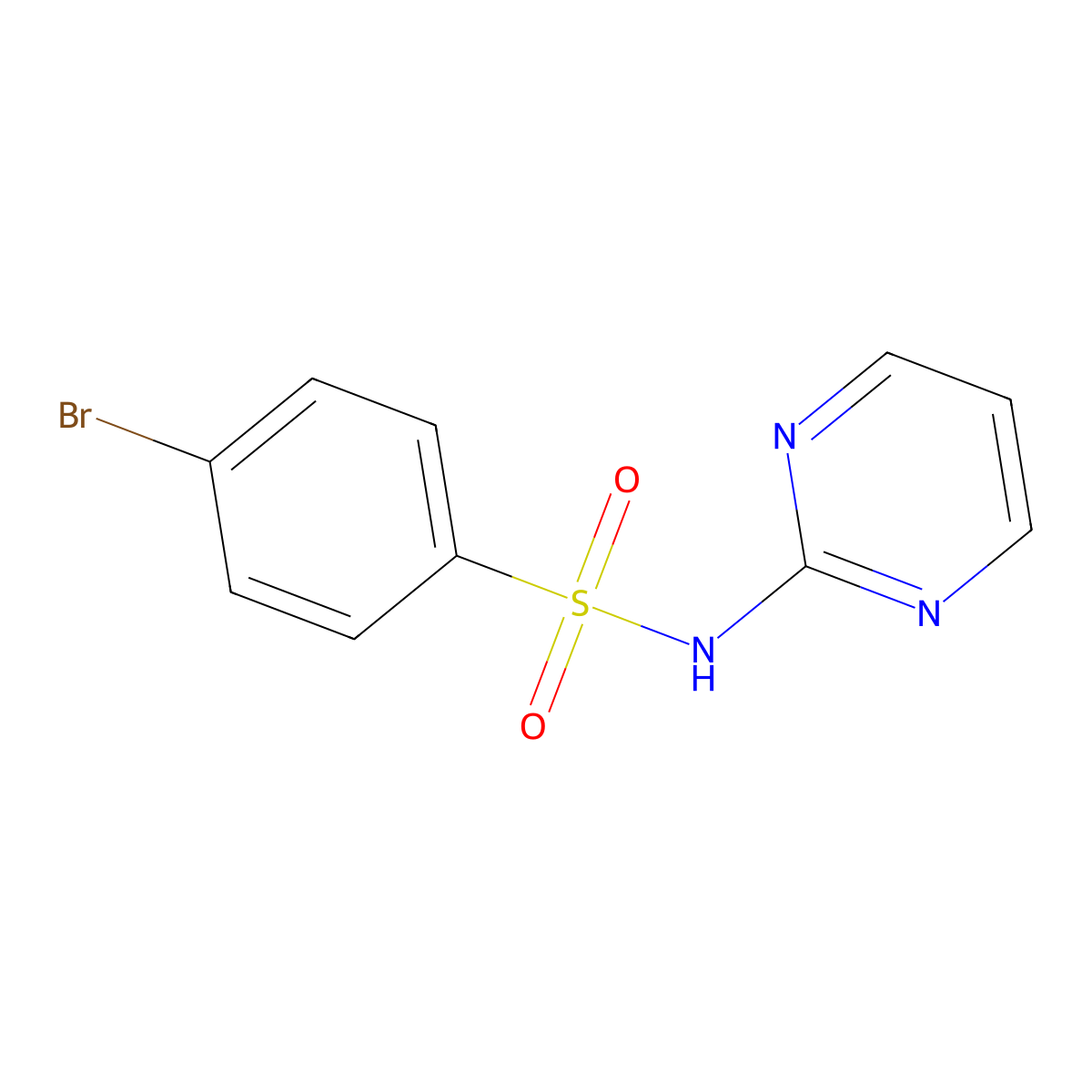 4-bromo-N-(2-pyrimidinyl)benzene-sulfonamide molecular structure, CAS 131700-63-5