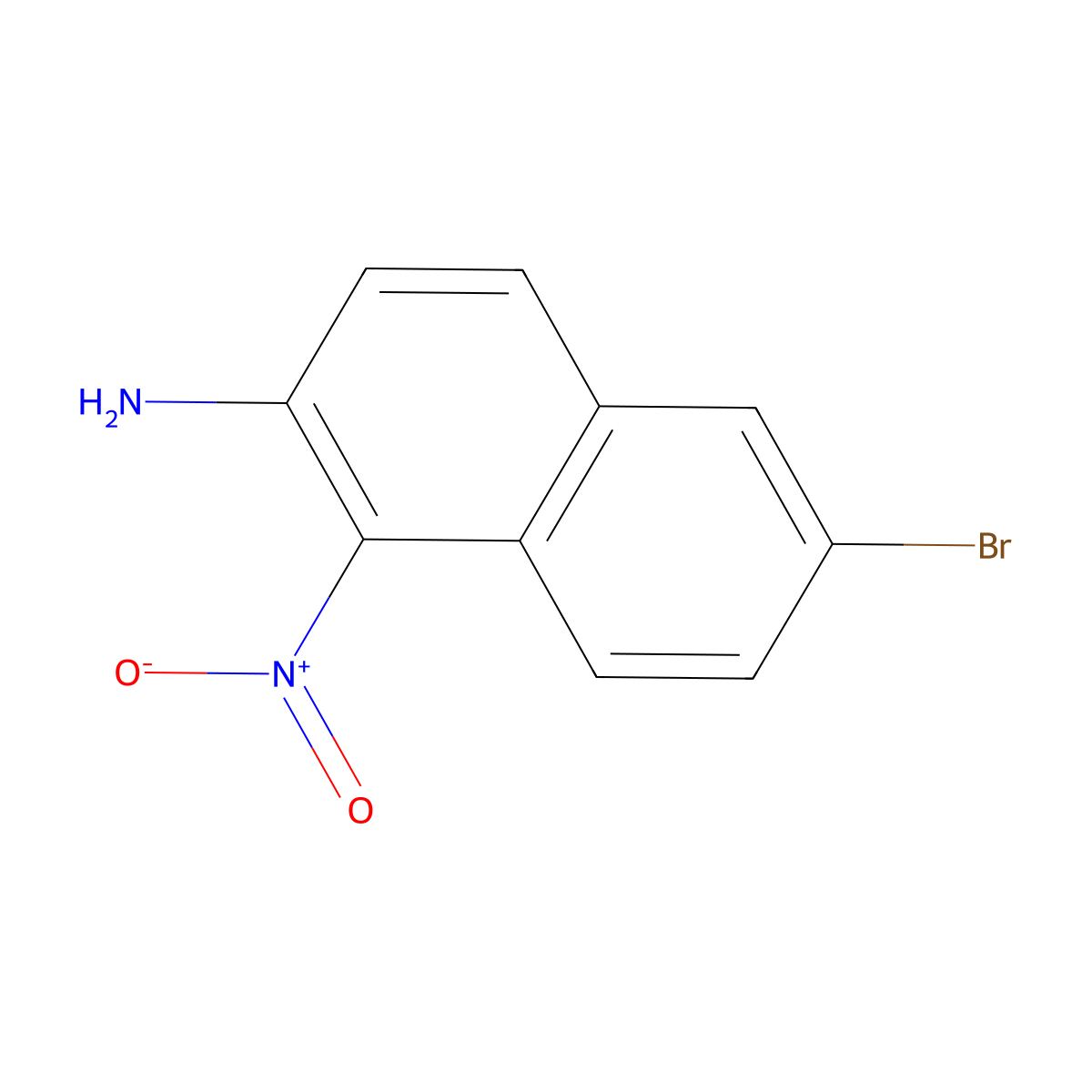 6-Bromo-1-nitronaphthalen-2-amine molecular structure, CAS 131707-40-9