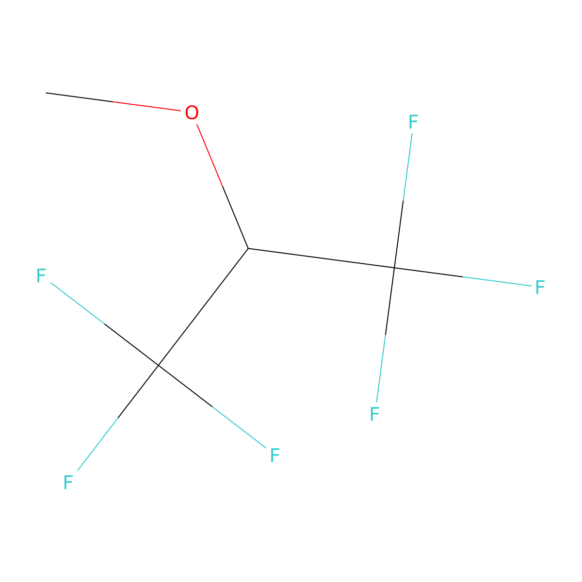 Hexafluoroisopropyl methyl ether molecular structure, CAS 13171-18-1