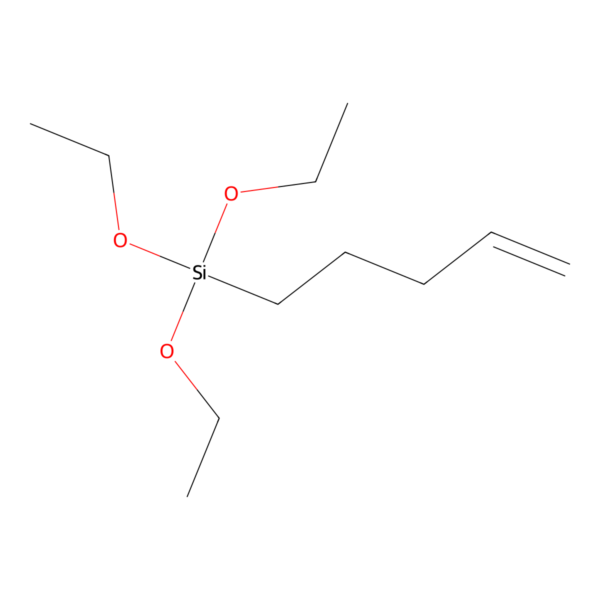 3-Vinylpropyl-triethoxysilane molecular structure, CAS 131713-25-2