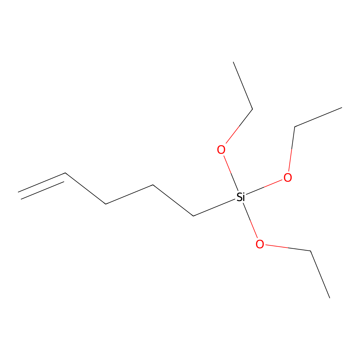3-Vinylpropyl-triethoxysilane molecular structure, CAS 131713-25-2