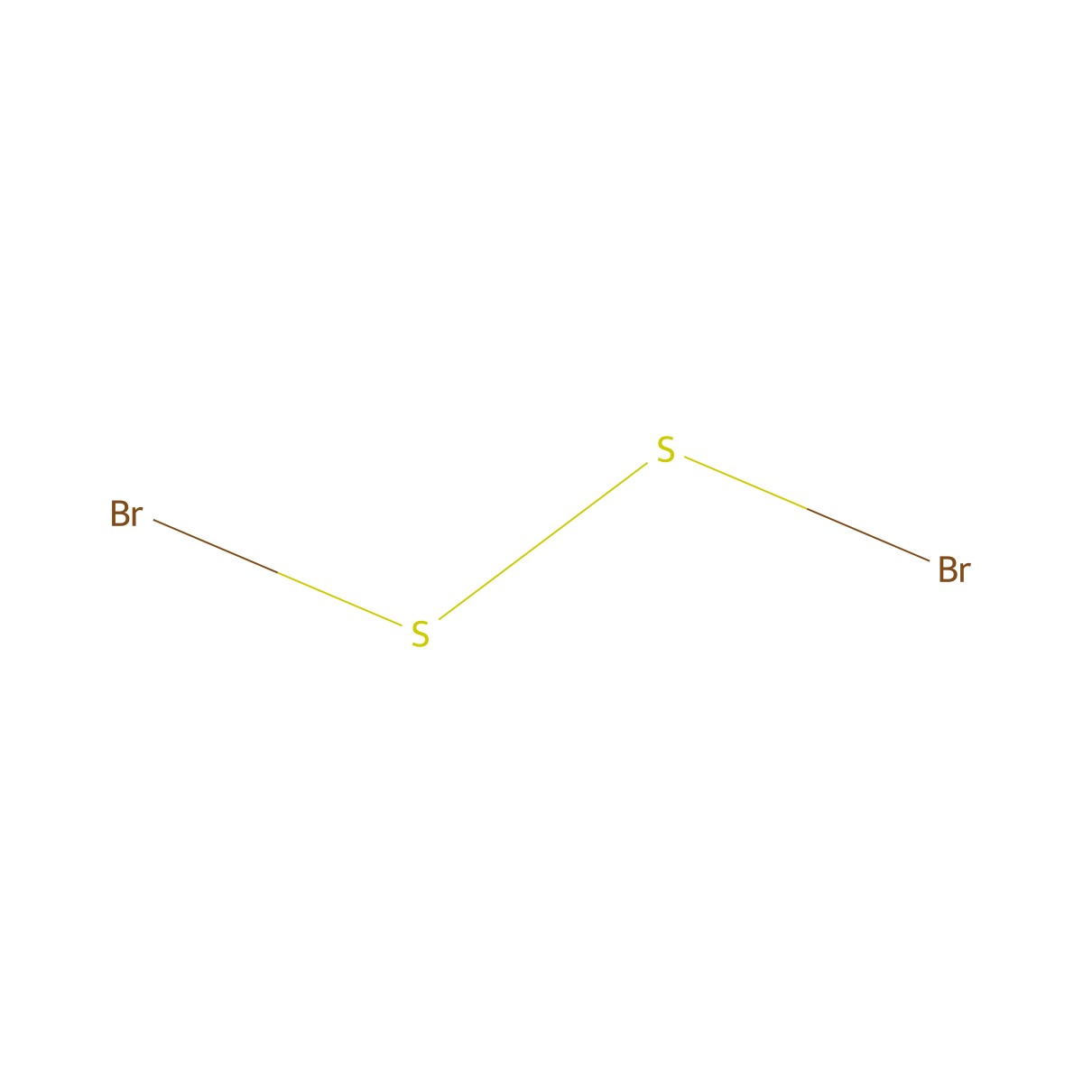 Sulfur bromide (S2Br2) molecular structure, CAS 13172-31-1