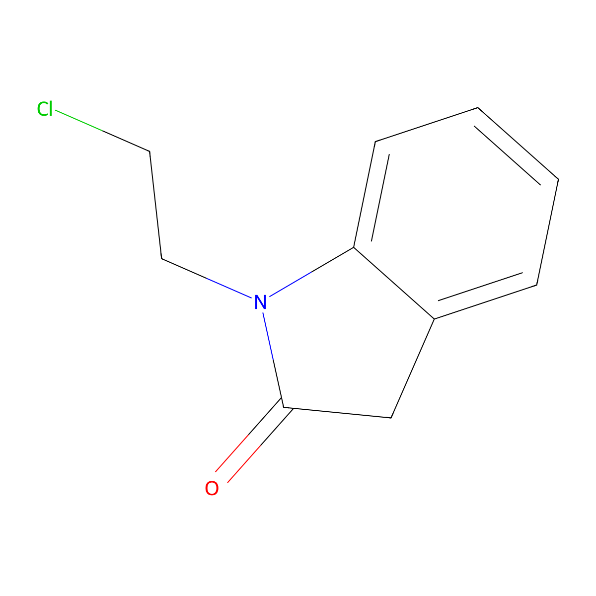 1-(2-Chloroethyl)indolin-2-one molecular structure, CAS 131728-48-8