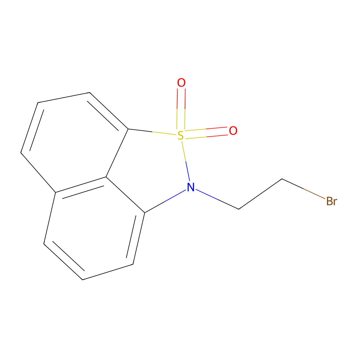 2-(2-bromoethyl)-2H-naphtho[1,8-cd]isothiazole 1,1-dioxide molecular structure, CAS 131729-17-4