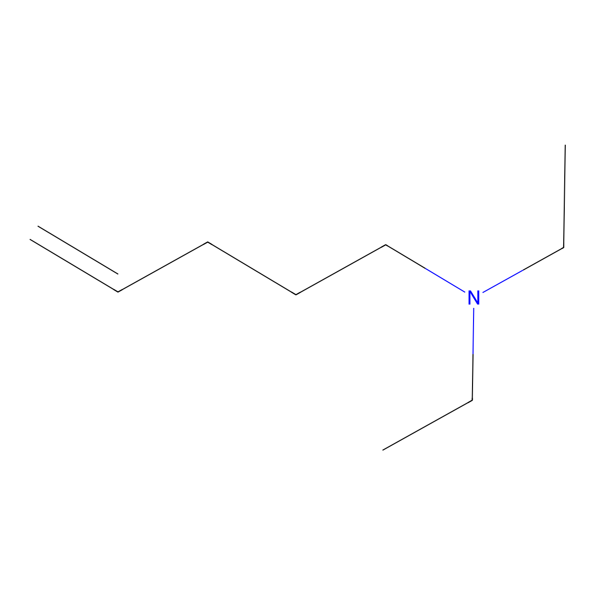 Diethylpent-4-enylamine molecular structure, CAS 13173-21-2