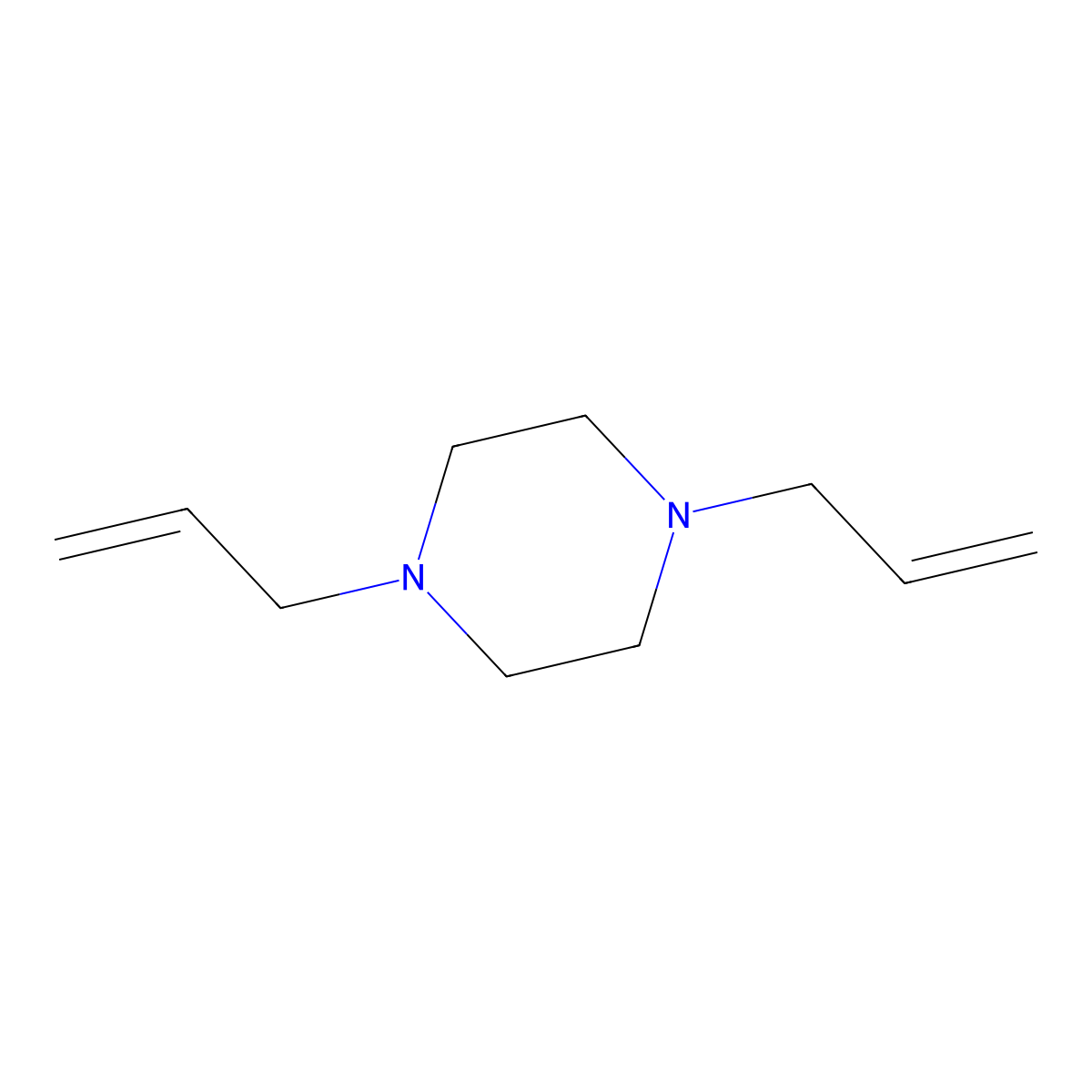 N,N'-Diallylpiperazine molecular structure, CAS 13173-24-5