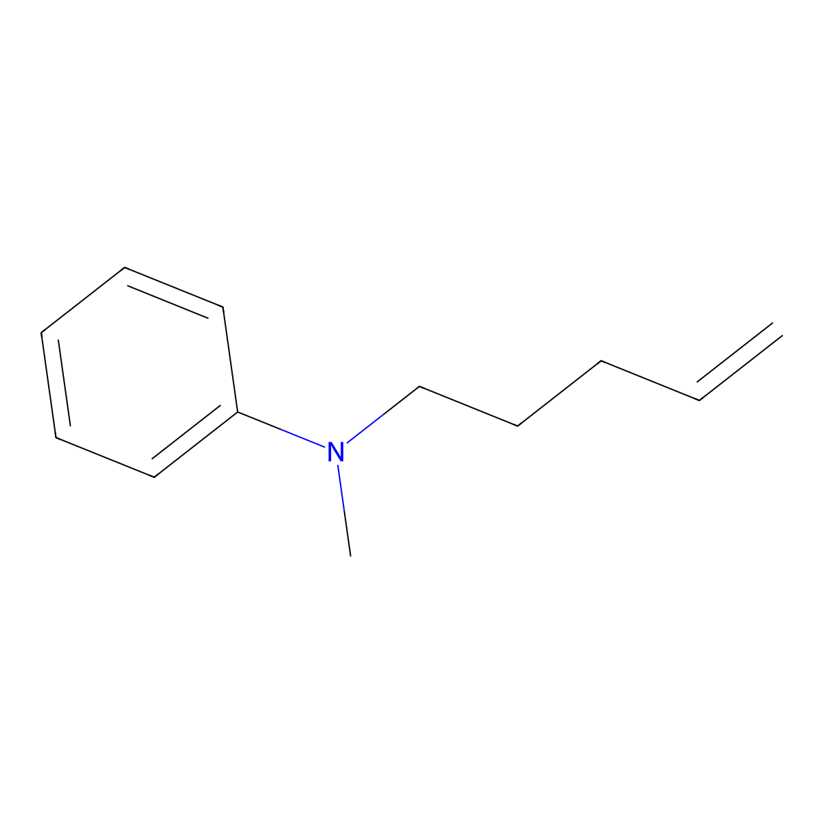 N-Methyl-N-4-penten-1-ylbenzenamine molecular structure, CAS 13173-25-6