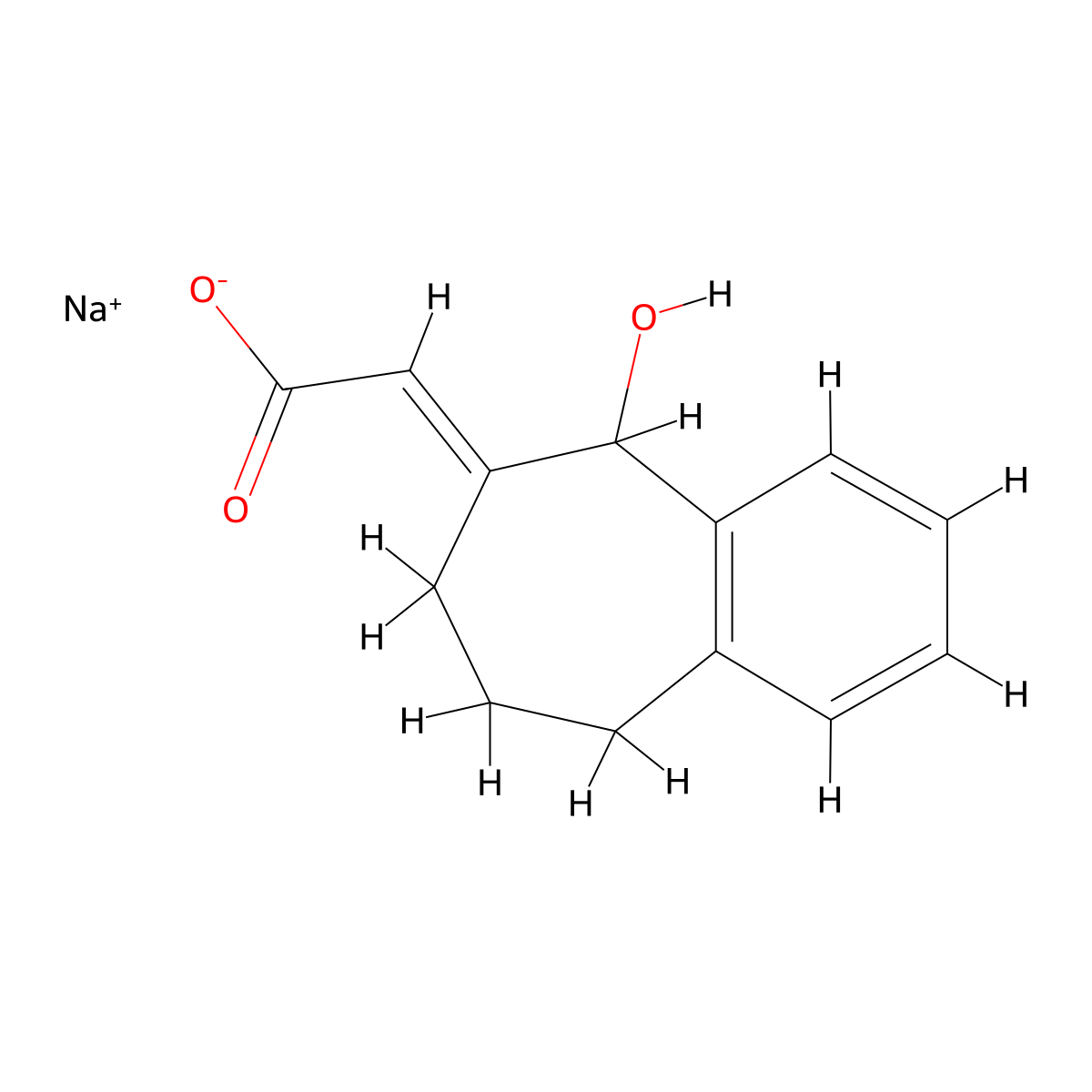 NCS-382 sodium molecular structure, CAS 131733-92-1