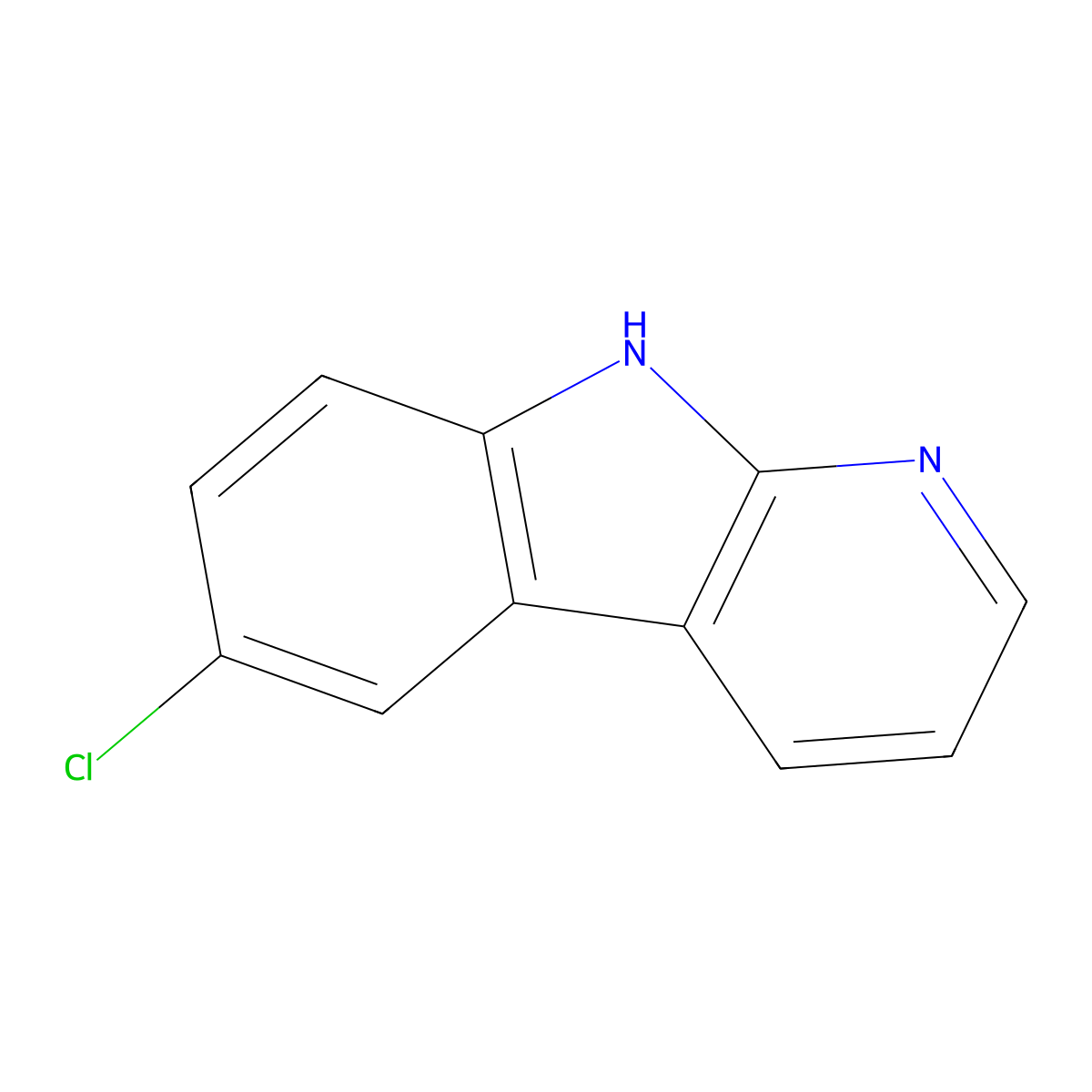6-chloro-9H-pyrido[2,3-b]indole molecular structure, CAS 13174-91-9