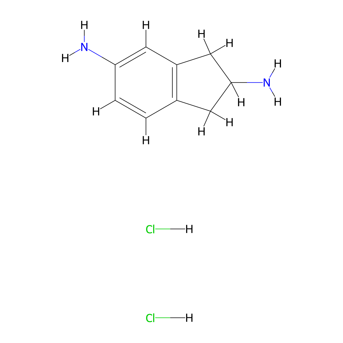 2,5-Diaminoindan dihydrochloride molecular structure, CAS 131742-56-8