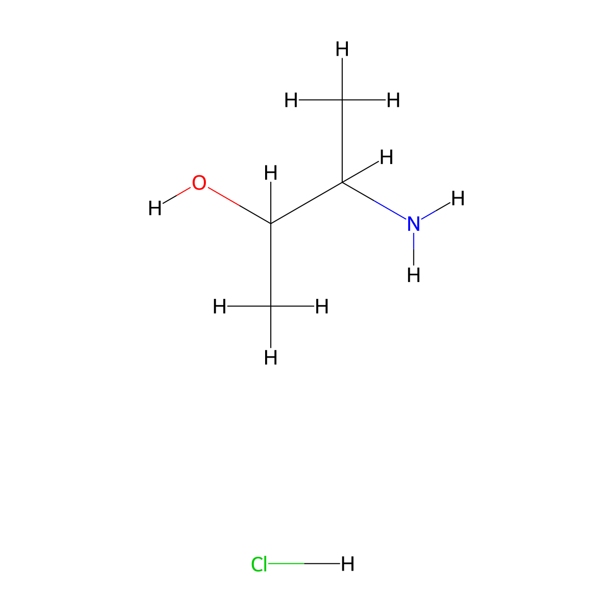 3-Aminobutan-2-ol hydrochloride molecular structure, CAS 131744-08-6