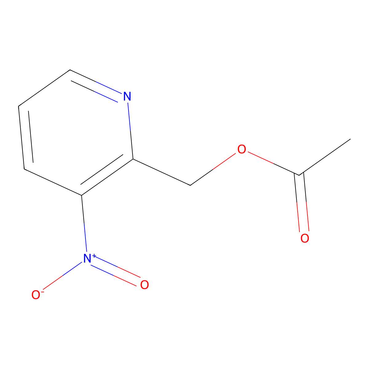 (3-Nitropyridin-2-yl)methyl acetate molecular structure, CAS 131747-33-6