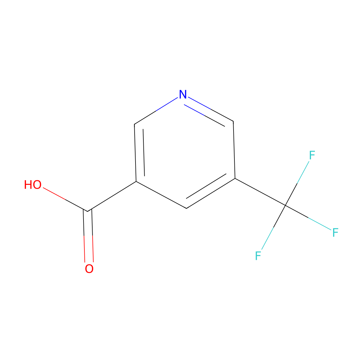 5-(Trifluoromethyl)nicotinic acid molecular structure, CAS 131747-40-5