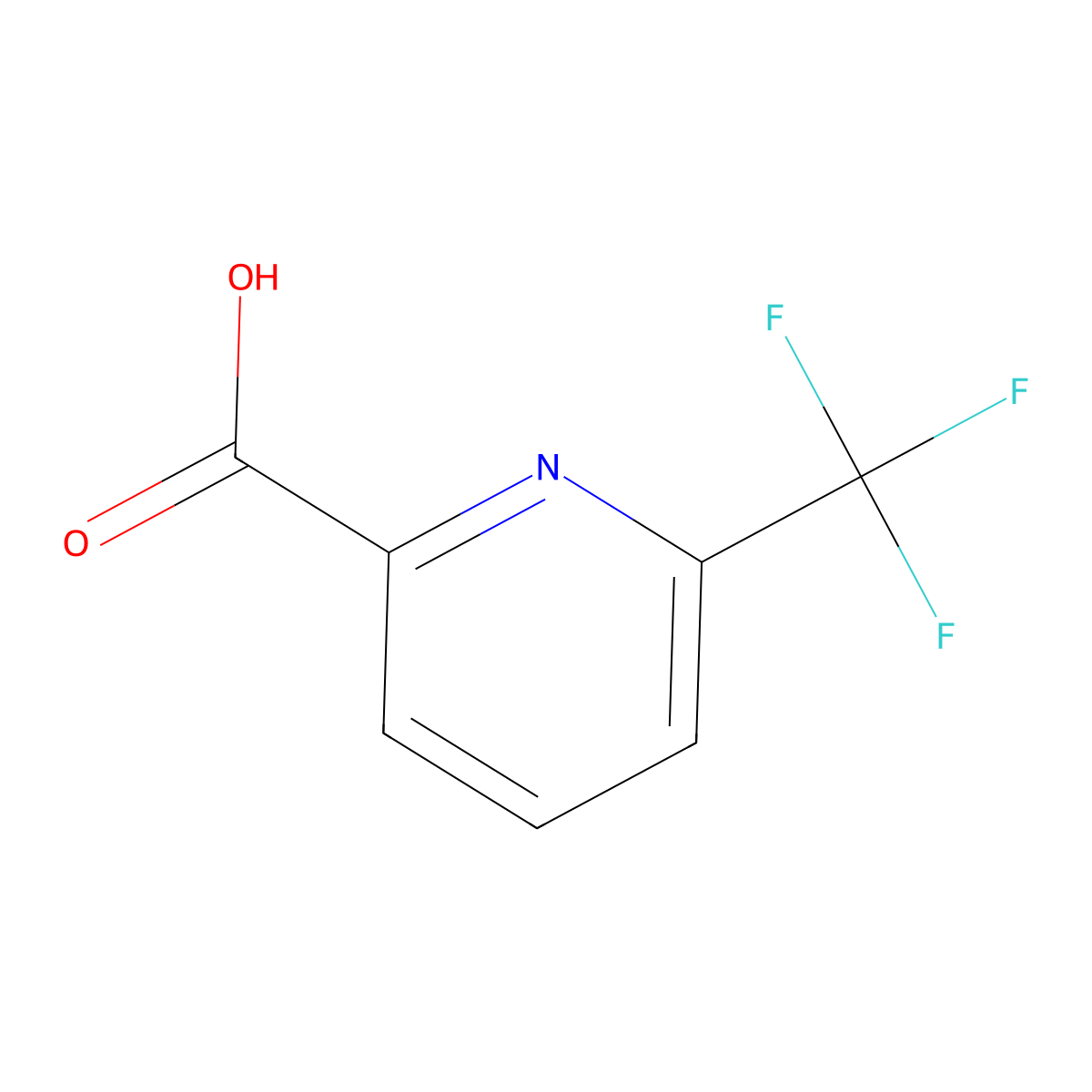 6-(Trifluoromethyl)pyridine-2-carboxylic acid molecular structure, CAS 131747-42-7