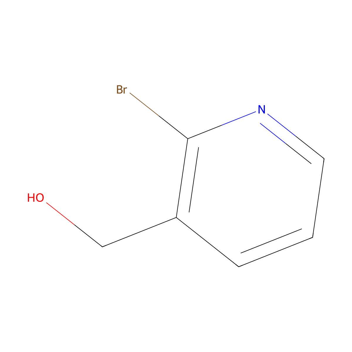 (2-Bromopyridin-3-yl)methanol molecular structure, CAS 131747-54-1