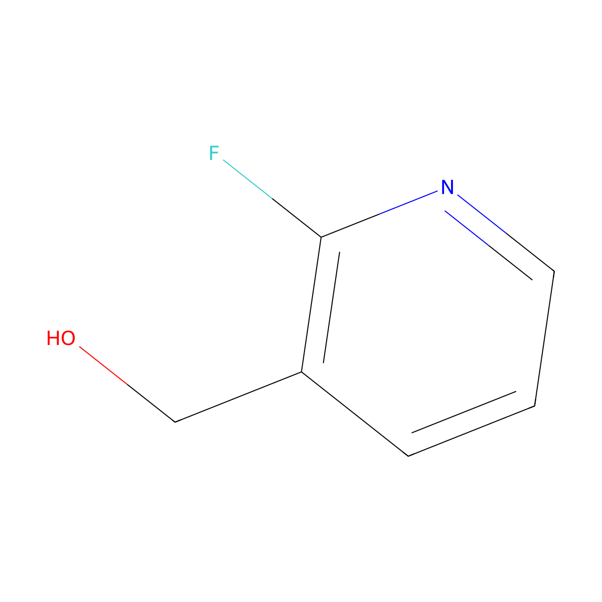 2-Fluoro-3-(hydroxymethyl)pyridine molecular structure, CAS 131747-55-2