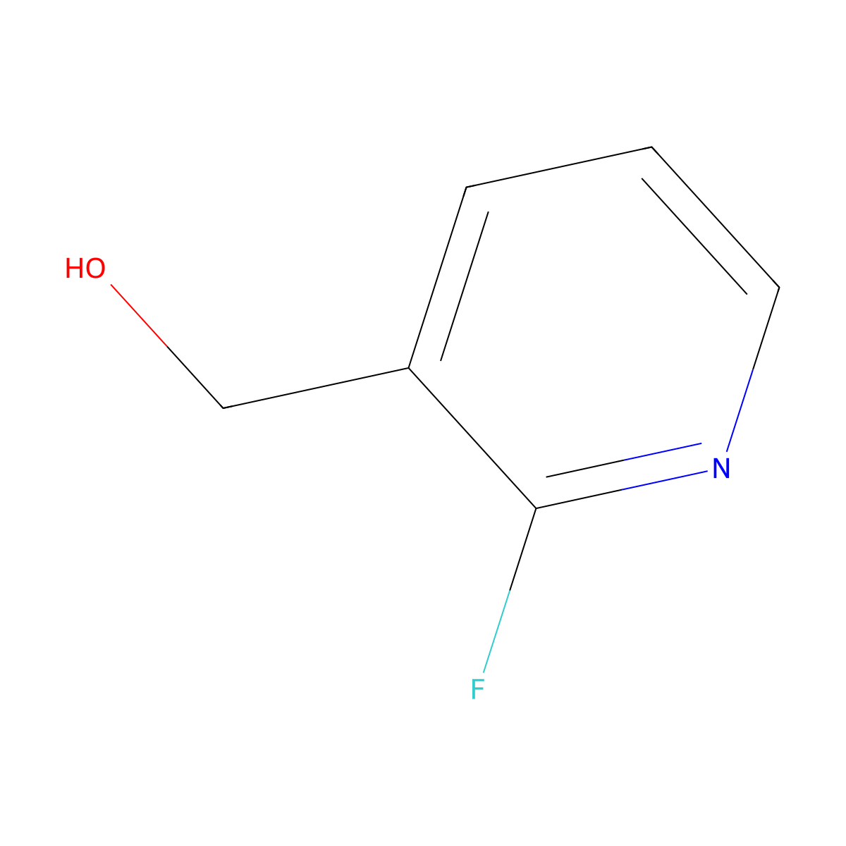 2-Fluoro-3-(hydroxymethyl)pyridine molecular structure, CAS 131747-55-2