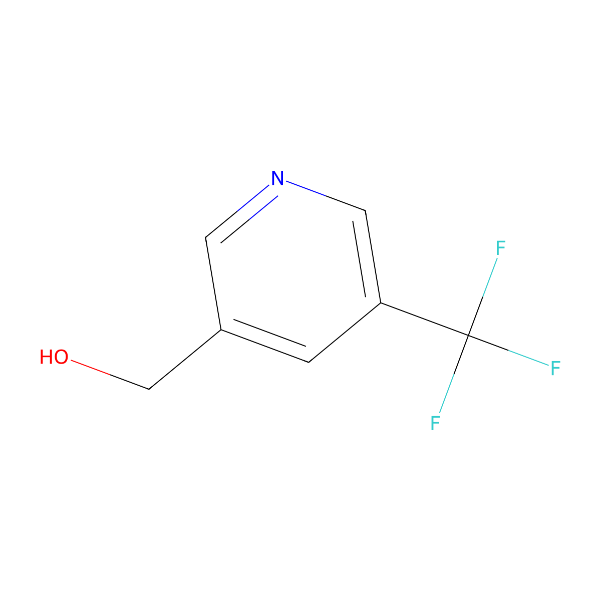 (5-(Trifluoromethyl)pyridin-3-yl)methanol molecular structure, CAS 131747-59-6