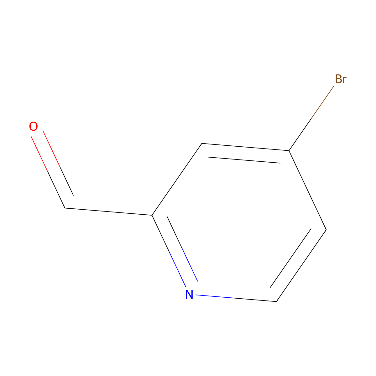 4-Bromopyridine-2-carbaldehyde molecular structure, CAS 131747-63-2