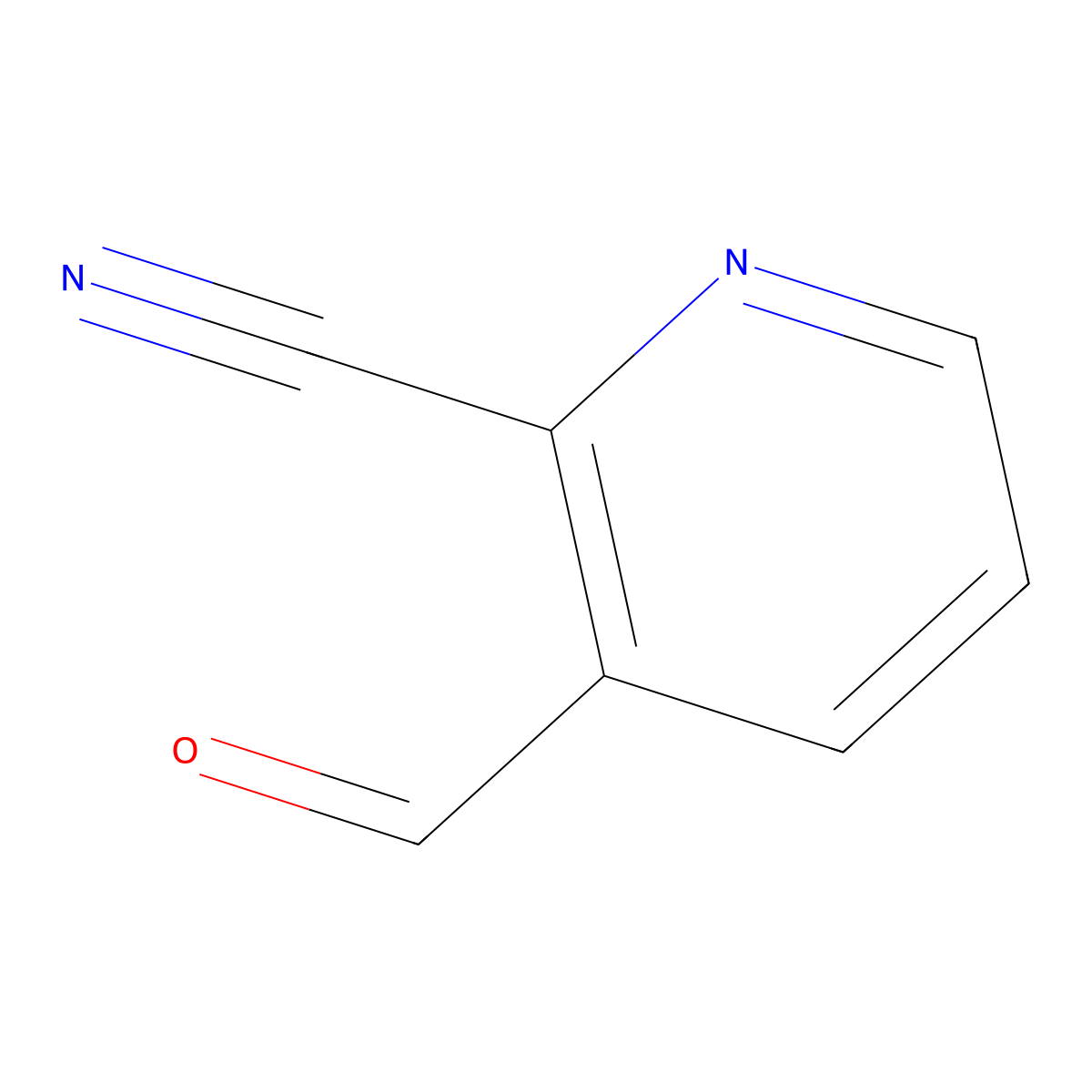 3-Formylpyridine-2-carbonitrile molecular structure, CAS 131747-66-5