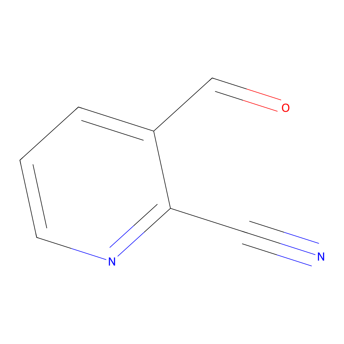 3-Formylpyridine-2-carbonitrile molecular structure, CAS 131747-66-5