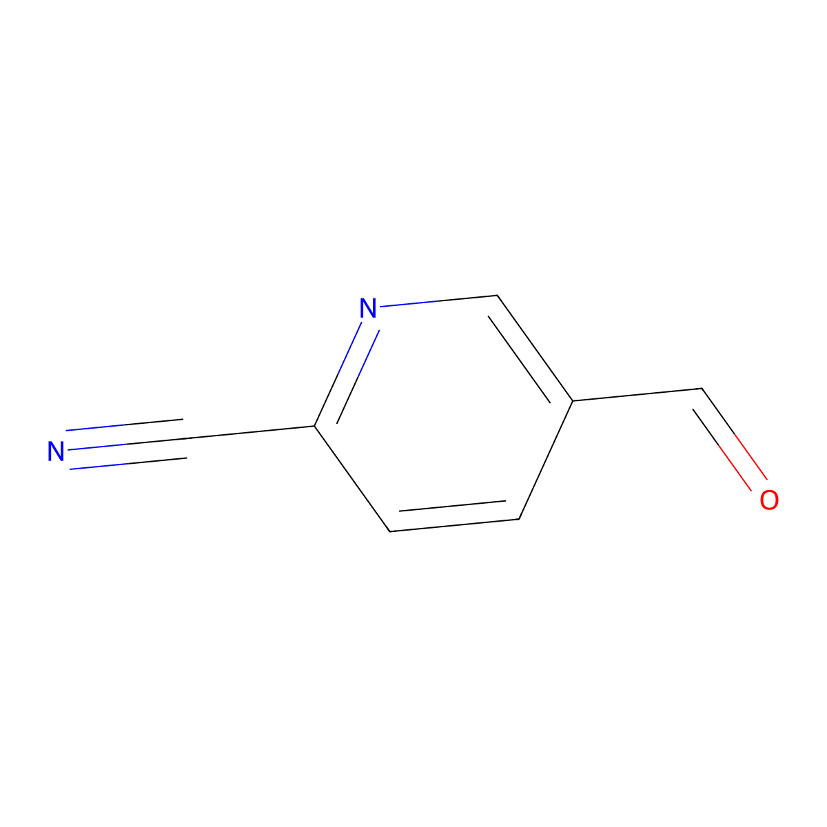 5-Formylpyridine-2-carbonitrile molecular structure, CAS 131747-68-7