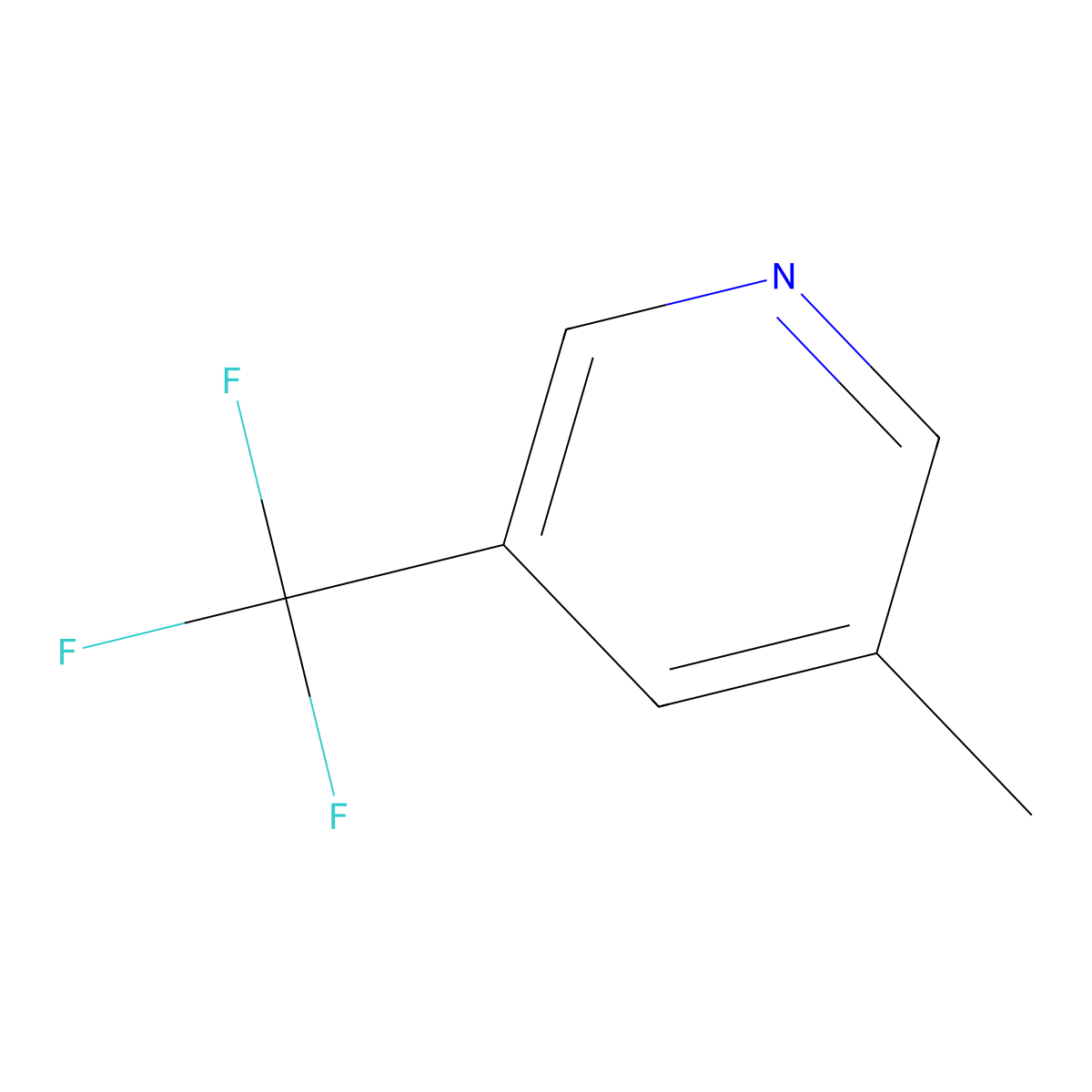 3-Methyl-5-(trifluoromethyl)pyridine molecular structure, CAS 131748-15-7