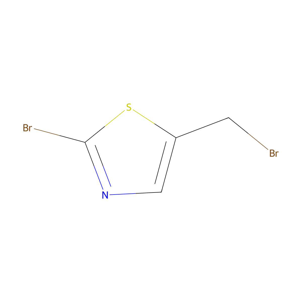 2-Bromo-5-(bromomethyl)-1,3-thiazole molecular structure, CAS 131748-91-9