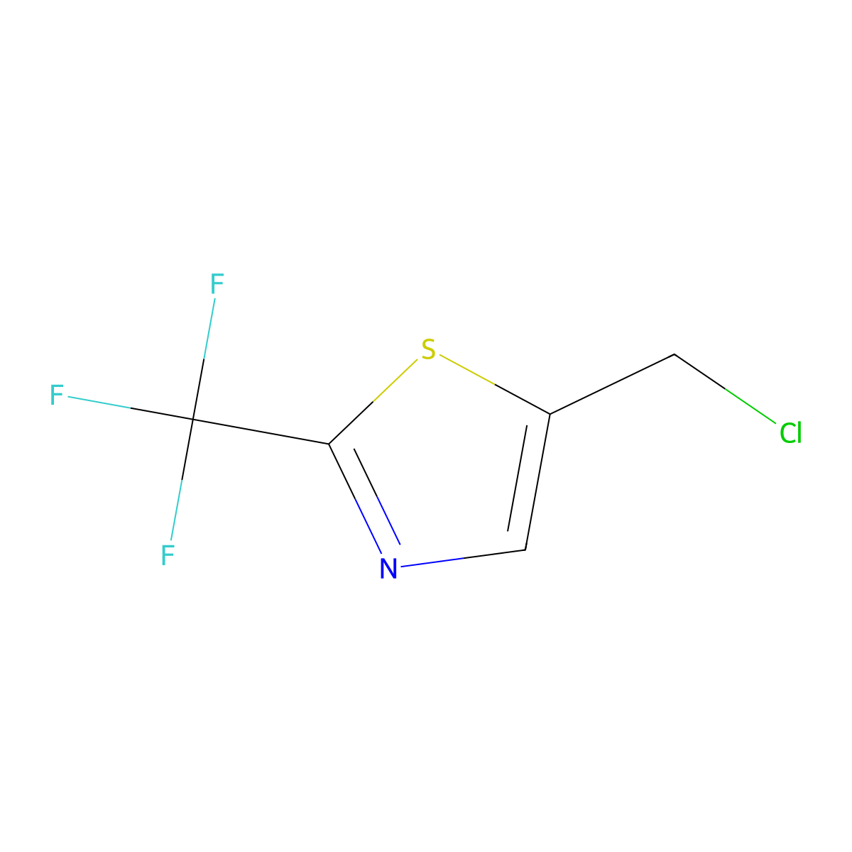 5-(Chloromethyl)-2-(trifluoromethyl)-1,3-thiazole molecular structure, CAS 131748-98-6