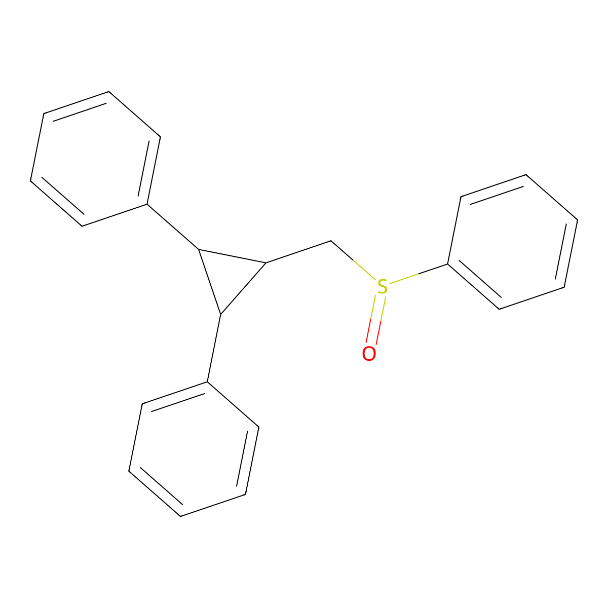 (2,3-Diphenylcyclopropyl)methyl phenyl sulfoxide molecular structure, CAS 131758-71-9