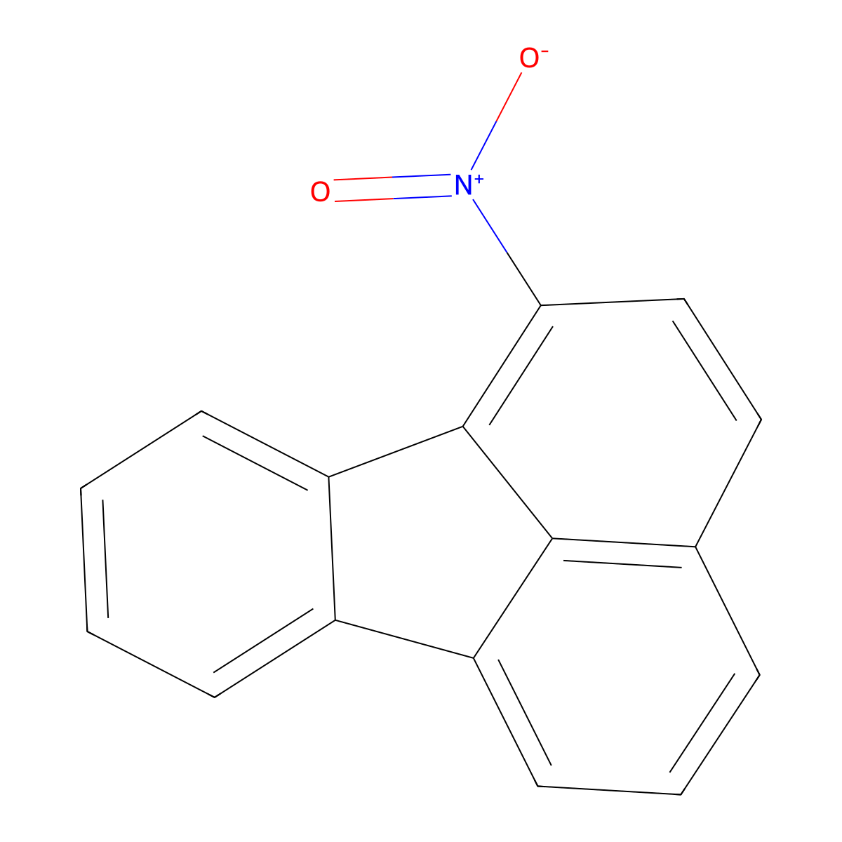 1-Nitrofluoranthene molecular structure, CAS 13177-28-1