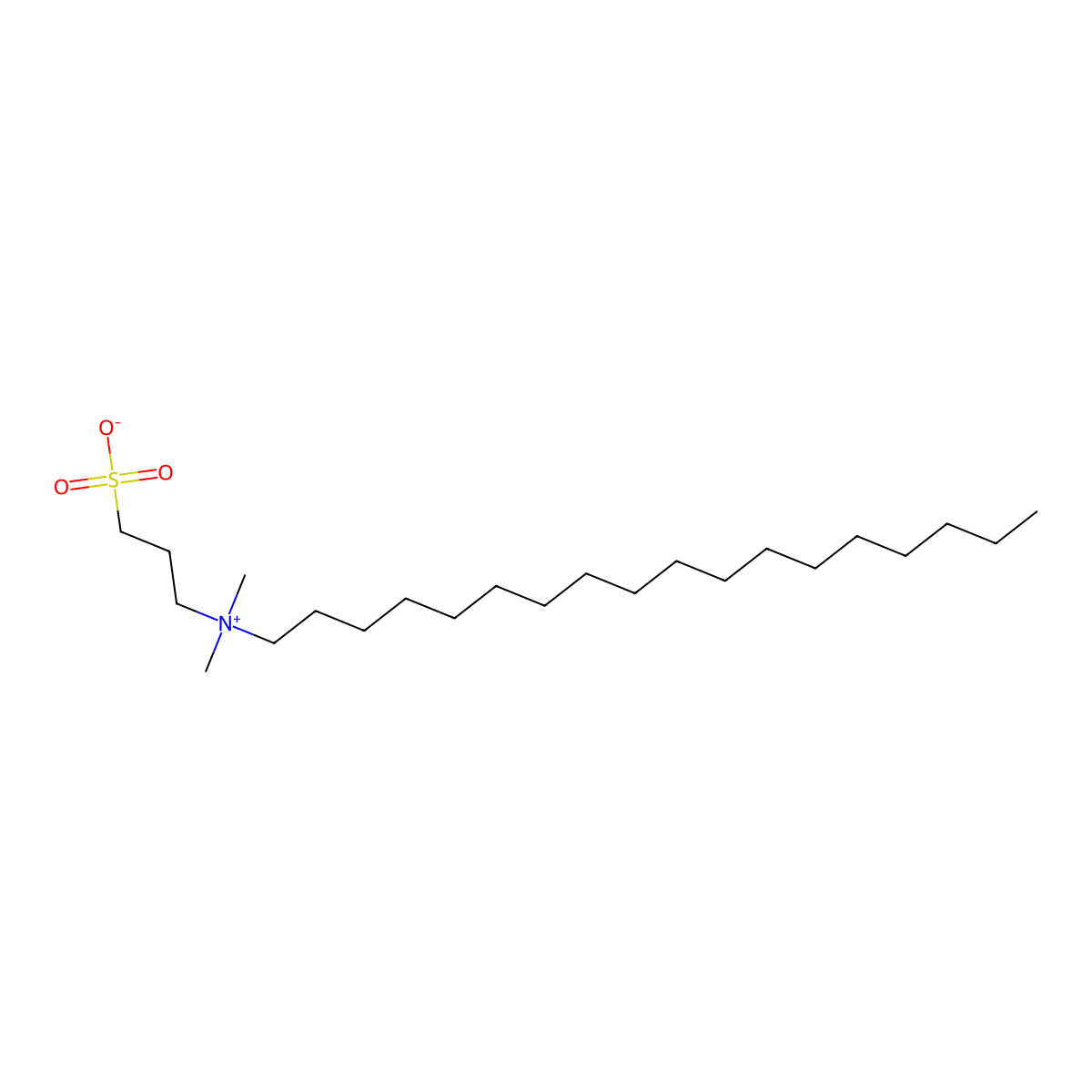 N-Octadecyl-N,N-dimethyl-3-ammonio-1-propanesulfonate molecular structure, CAS 13177-41-8