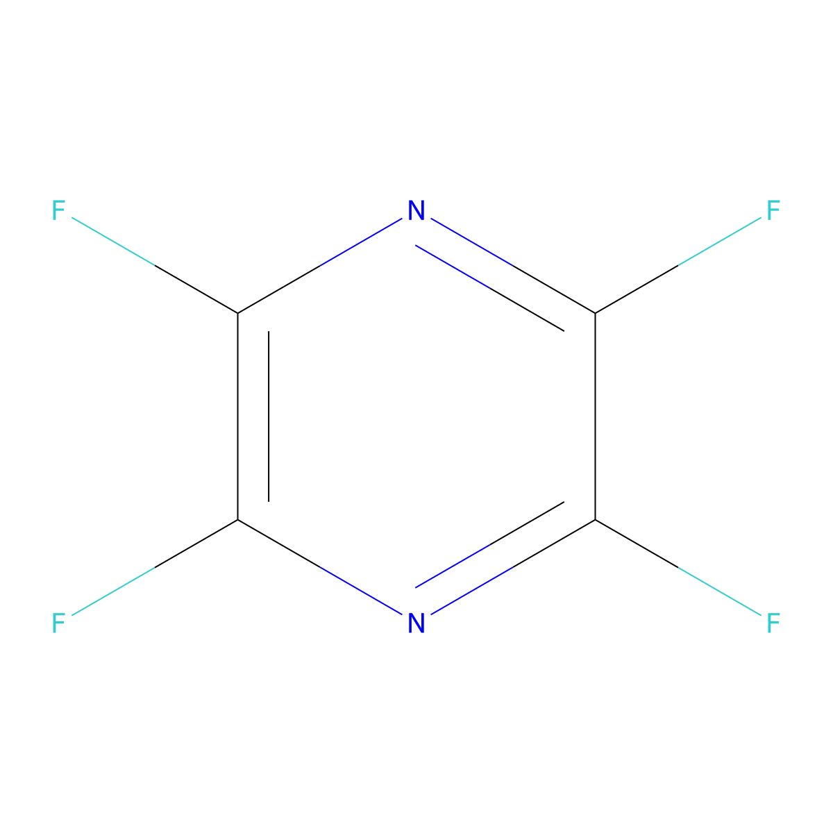 Tetrafluoropyrazine molecular structure, CAS 13177-77-0