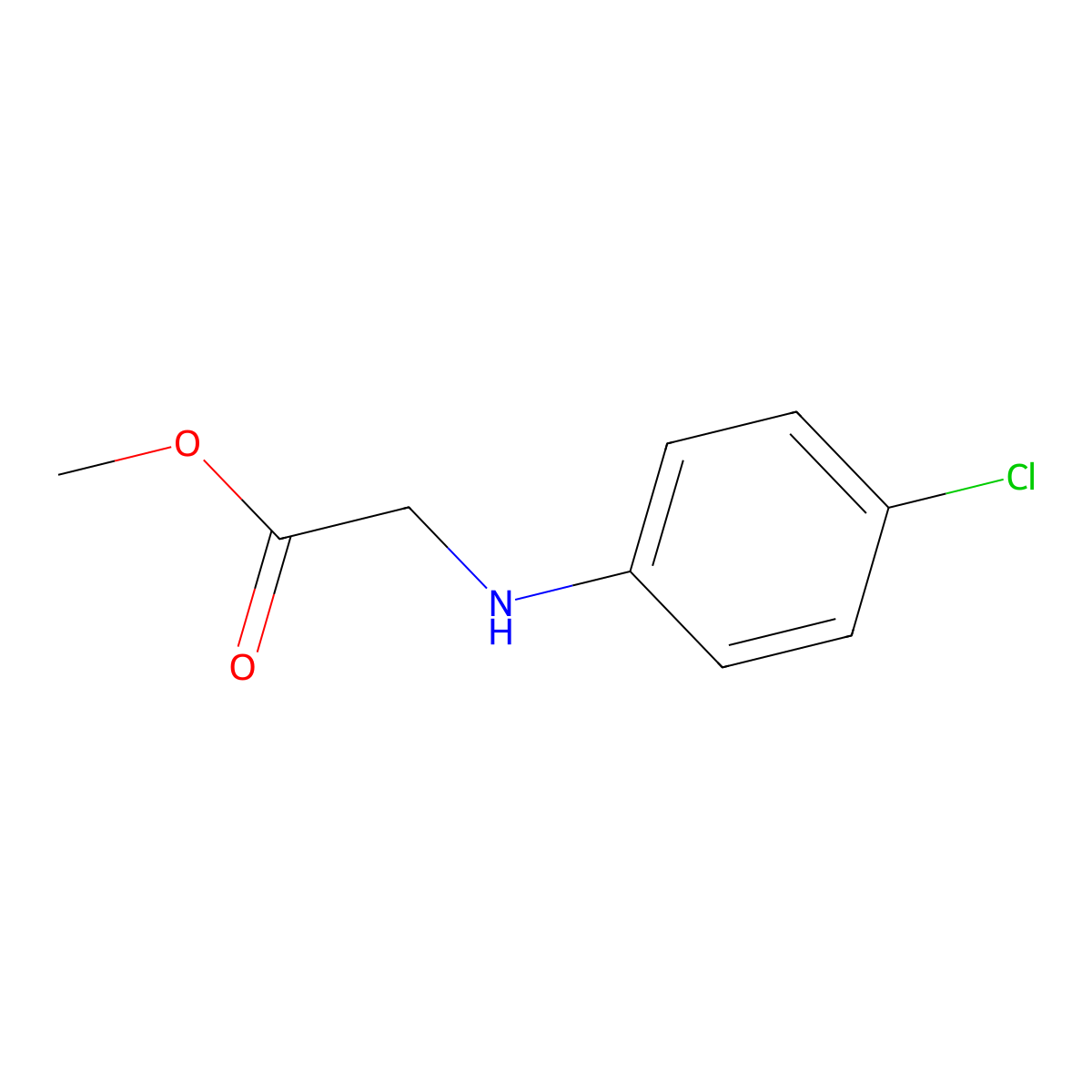 Glycine, N-(4-chlorophenyl)-, methyl ester molecular structure, CAS 131770-31-5